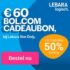 Gratis €60 + gratis aansluiting + 25% korting bij Lebara