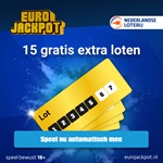 Gratis 15 extra loten bij Eurojackpot